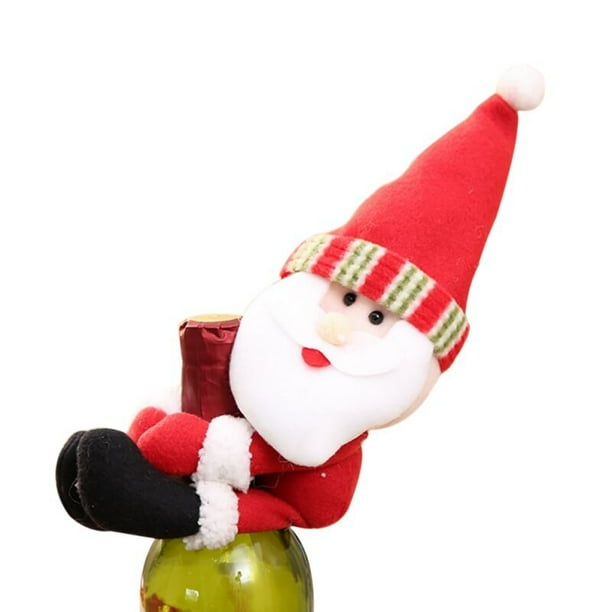 Red Wine Bottle Cover Xmas Snowman Santa Christmas Ornament Dinner Table Decor